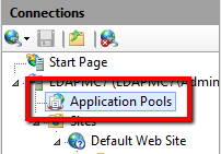 Application Pools Button